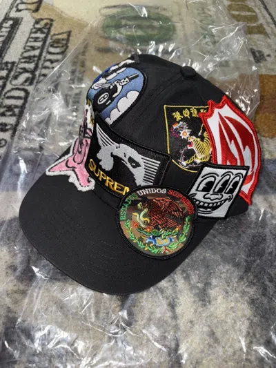 Pre-owned Supreme Patches 6-panel Hat Black