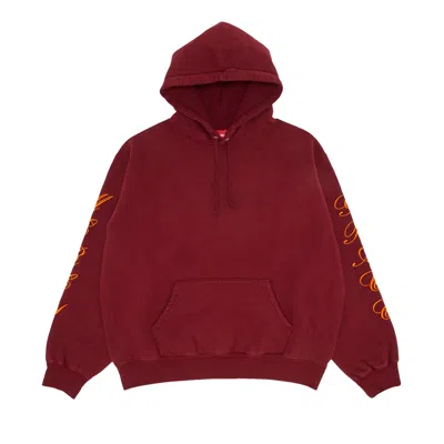Pre-owned Supreme Patches Spiral Hooded Sweatshirt 'cardinal' In Red