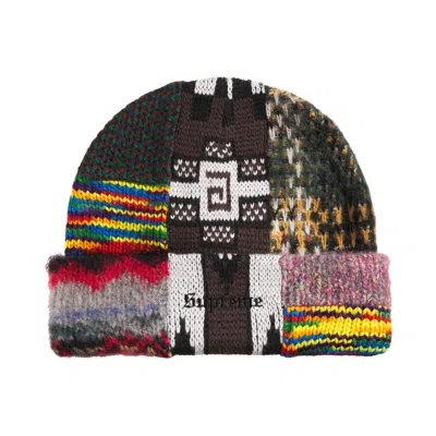 Pre-owned Supreme Patchwork Beanie 'brown' | Men's Size Onesize