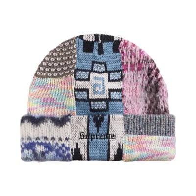 Pre-owned Supreme Patchwork Beanie 'light Blue' | Men's Size Onesize