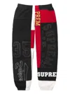 Supreme Patchwork Track Pants In Black