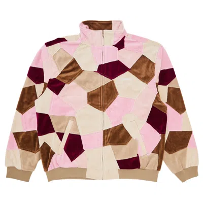 Pre-owned Supreme Patchwork Velour Track Jacket 'tan' | Men's Size L