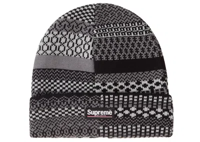 Pre-owned Supreme Pattern Beanie In Black