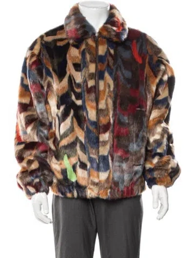 Pre-owned Supreme Patterned Bomber Jacket In Brown