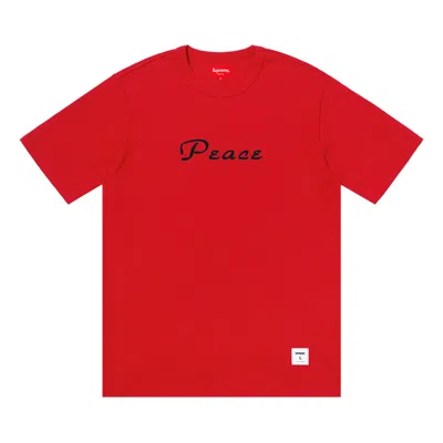 Pre-owned Supreme Peace Short-sleeve Top 'red' | Men's Size M