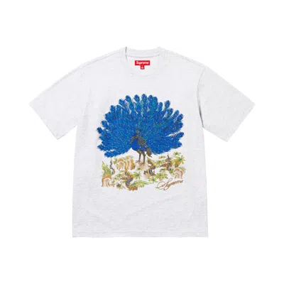 Pre-owned Supreme Peacock Short-sleeve Top 'ash Grey' | Men's Size M In Gray