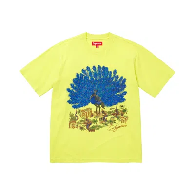 Pre-owned Supreme Peacock Short-sleeve Top 'lime' | Green | Men's Size M