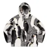 Supreme Penguins Hooded Fleece Jacket 'white Black Grey' In Gray