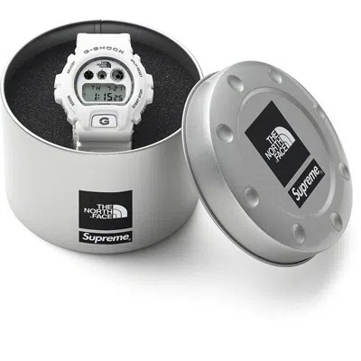 Pre-owned Supreme Performance Supreme The North Face G-shock Watch White