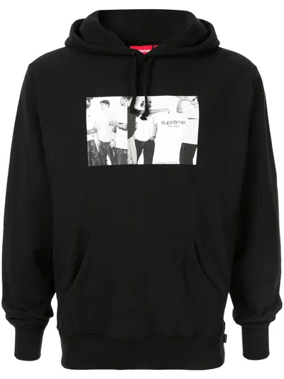 Supreme Photographic Print Hoodie In Black