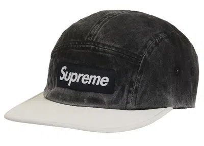 Pre-owned Supreme Pigment 2tone Camp Cap In Black
