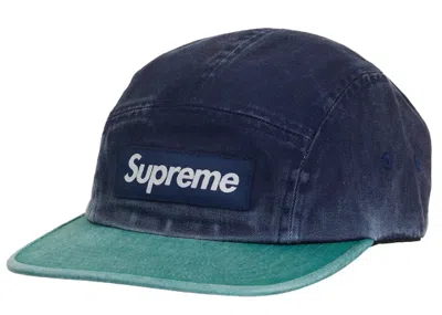 Pre-owned Supreme Pigment 2tone Camp Cap In Navy Blue