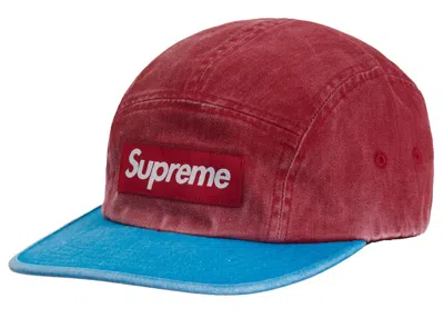 Pre-owned Supreme Pigment 2tone Camp Cap In Red