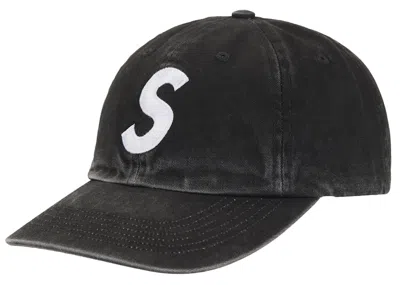 Pre-owned Supreme Pigment Coated 2tone S Logo 6panel In Black