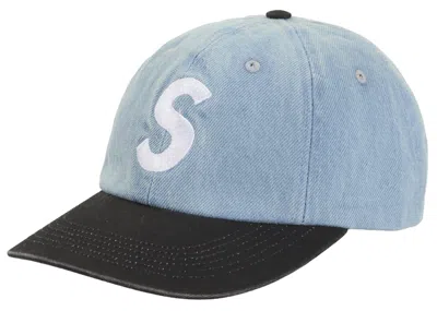 Pre-owned Supreme Pigment Coated 2tone S Logo 6panel In Denim In Blue