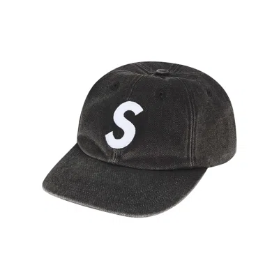 Pre-owned Supreme Pigment Coated Canvas S Logo 6-panel 'black' | Men's Size Onesize