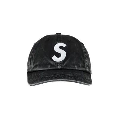 Pre-owned Supreme Pigment Coated S Logo 6 Panel 'black' | Men's Size Onesize
