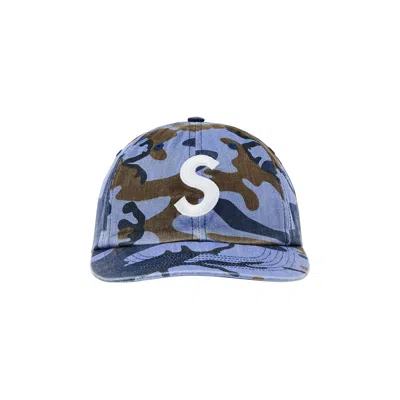 Pre-owned Supreme Pigment Coated S Logo 6-panel 'blue Camo' | Men's Size Onesize