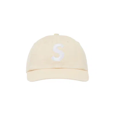 Pre-owned Supreme Pigment Coated S Logo 6 Panel 'stone' | Cream | Men's Size Onesize In White