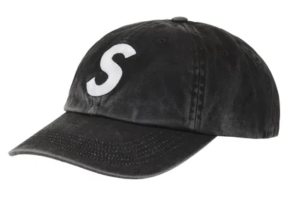 Pre-owned Supreme Pigment Coated S Logo 6panel In Black