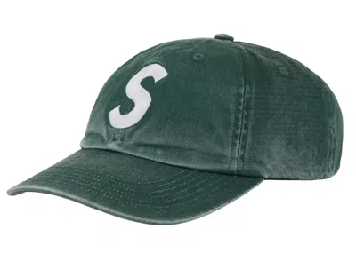 Pre-owned Supreme Pigment Coated S Logo 6panel In Green