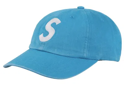 Pre-owned Supreme Pigment Coated S Logo 6panel In Light Blue