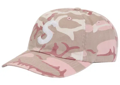 Pre-owned Supreme Pigment Coated S Logo 6panel In Pink Camo