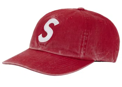 Pre-owned Supreme Pigment Coated S Logo 6panel In Red