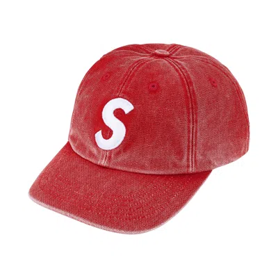 Pre-owned Supreme Pigment Coated S Logo 6-panel 'red' | Men's Size Onesize