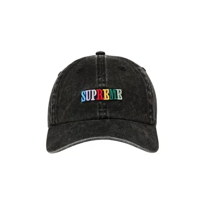 Pre-owned Supreme Pigment Dye 6-panel 'black' | Men's Size Onesize