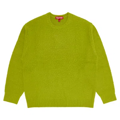Pre-owned Supreme Pilled Sweater 'lime' In Green