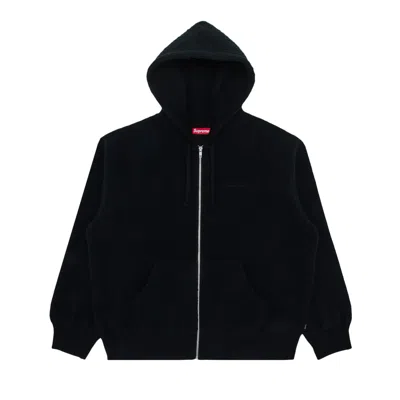 Pre-owned Supreme Pilled Zip Up Hooded Sweatshirt 'black'