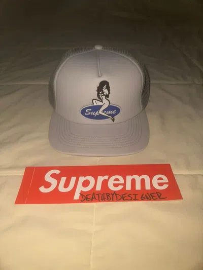 Pre-owned Supreme Pin Up Trucker Hat In Grey