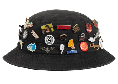 Pre-owned Supreme Pins Crusher Hat In Black