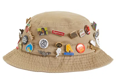 Pre-owned Supreme Pins Crusher Hat In Brown