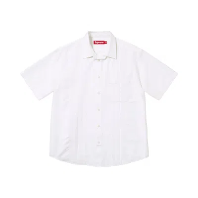 Pre-owned Supreme Pintuck Short-sleeve Shirt 'white' | Men's Size L