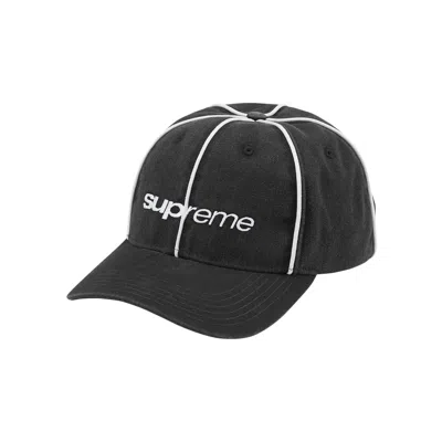 Pre-owned Supreme Piping 6-panel 'black' | Men's Size Onesize