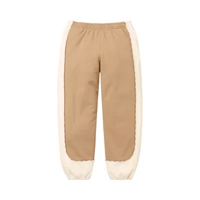 Pre-owned Supreme Piping Sweatpant 'dark Tan' | Men's Size M In Brown