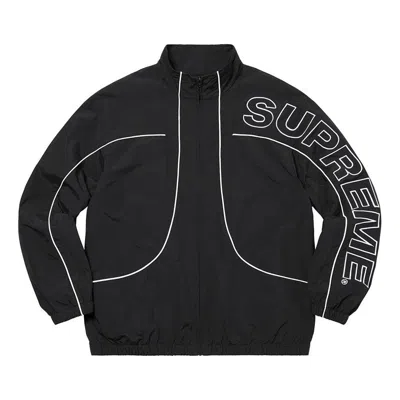 Supreme Piping Track Jacket 'black White'