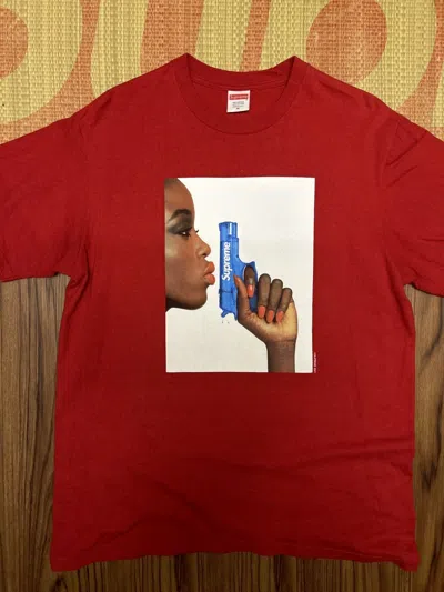 Pre-owned Supreme Pistol Tee In Red