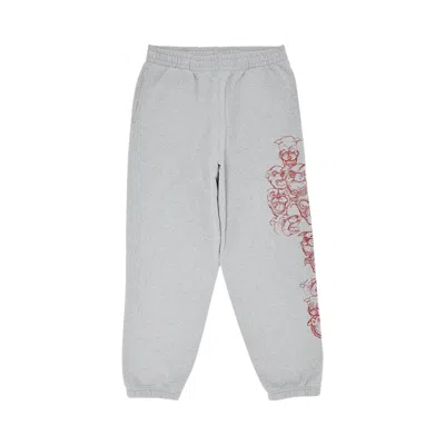 Pre-owned Supreme Pitbulls Embroidered Sweatpant 'heather Grey' | Men's Size M