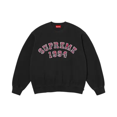 Pre-owned Supreme Plaid Arc Crewneck 'black' | Men's Size Xxl