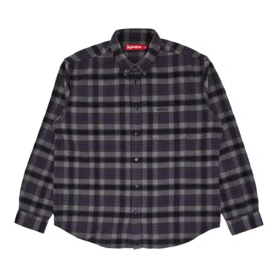 Pre-owned Supreme Plaid Flannel Shirt 'black'