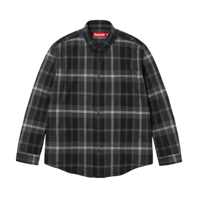 Pre-owned Supreme Plaid Flannel Shirt 'black'