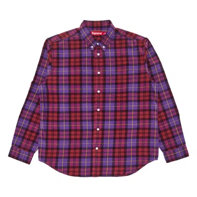 Pre-owned Supreme Plaid Flannel Shirt 'purple'