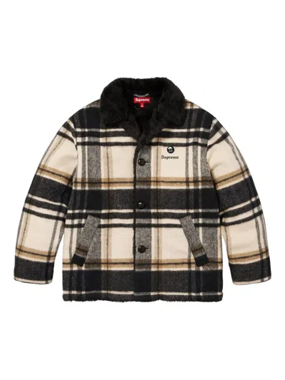 Supreme Plaid-pattern Jacket In Black