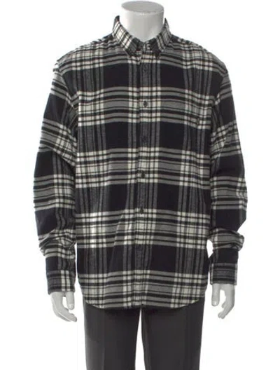 Pre-owned Supreme Plaid Print Long Sleeve Shirt In Gray