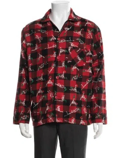 Pre-owned Supreme Plaid Print Pajama Top In Red