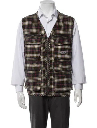 Pre-owned Supreme Plaid Print Vest In Multicolor