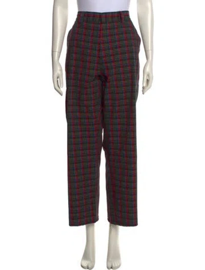 Pre-owned Supreme Plaid Print Wide Leg Pants In Multi